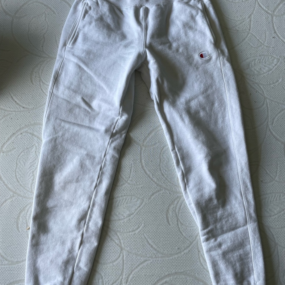 white champion sweatpants